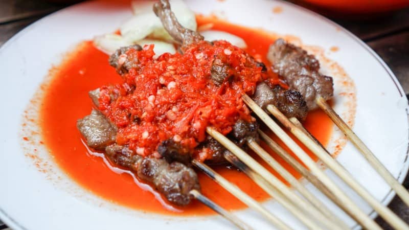 sate plecing mak lukluk bali