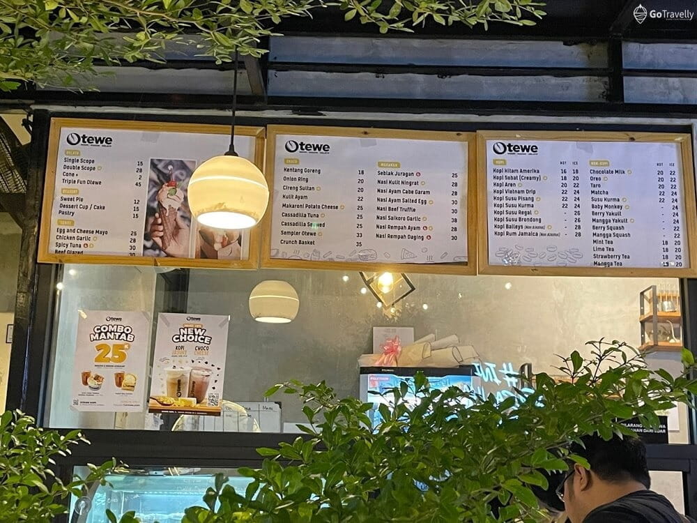 menu Otewe Kopi