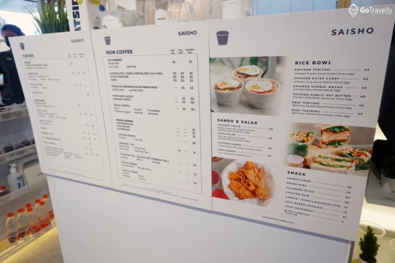 menu di saisho coffee