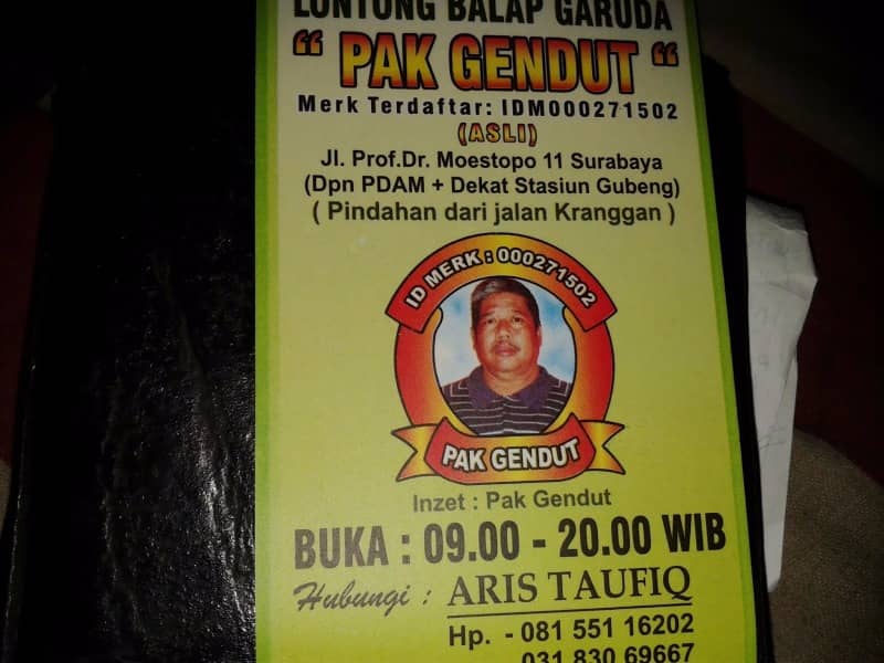 lontong balap cak gendut surabaya