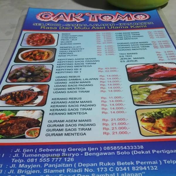 kepiting cak tomo malang