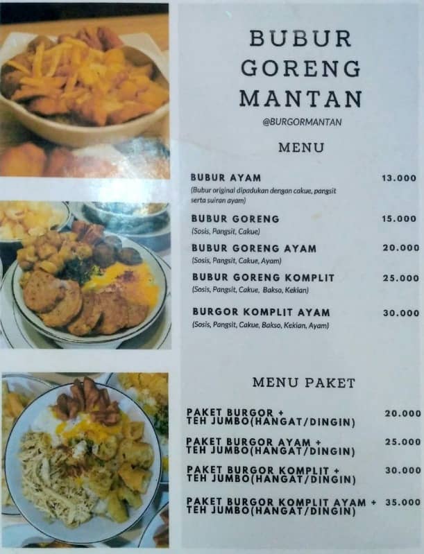 bubur goreng mantan