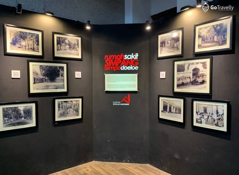 dokumentasi foto yang terpajang di dalam museum 10 nopember